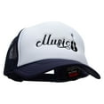thumbnail image 5 of Music Guitar Embroidered Foam Panel Mesh Snapback Cap - Navy White OSFM, 5 of 5