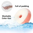 thumbnail image 3 of Hiroekza Premium Solid Cotton Chair Cushion - Skin-friendly, Super Soft, Breathable & Comfortable Seat Cushion for Kitchen, Dining, Living Room & Bedroom - Easy to Carry White, 3 of 6