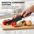 thumbnail image 3 of NULAS 14-piece Stainless Steel Kitchen Knife Set with Block and Sharpener, Black, 3 of 7