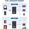 thumbnail image 2 of Bluetooth Transmitter Receiver, 2 In 1 Bluetooth Audio Adapter Mini Portable 3.5mm Jack, Dual Link Transmitter Compatible With Bluetooth Audio Devices, 2 of 4
