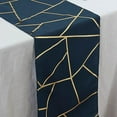 Efavormart 9 Ft Metallic Gold/Navy Blue Foil Geometric Pattern Blush ...