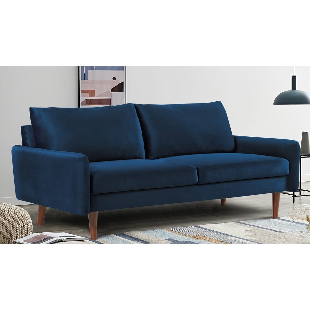 Uspridefurniture Maryellen 58''W Velvet Loveseat, Dark Blue
