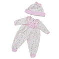 thumbnail image 1 of HILABEE Cartoon Animals Printed Rompers Hat Clothes for 17 18Inch Reborn Baby Girl Doll, 1 of 8
