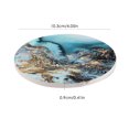 thumbnail image 3 of Blue Gold Ceramic Coaster Cup Base Absorbent Marble wide application cup Ocean Decorative, 3 of 9