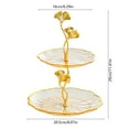 thumbnail image 2 of 2-Tier Serving Stand, Multi Layer Dessert Plate for Snacks Fruit Appetizers, Tea Party Wedding Christmas Display Platter for Home Decor(Khaki), 2 of 5