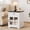 White, variant on Vividwood 18" Farmhouse End Table with Drawer and Acrylic Barn Door Storage for Living Room, White