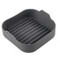 thumbnail image 2 of Panier de Friteuse, Silicone Antiadhésif Résistant à la Chaleur Réutilisable Remplacement pour Cuiseur Vapeur pour Micro-Ondes pour Friteuse pour Cuiseur à Riz Gris, 2 of 8