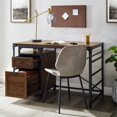 thumbnail image 5 of Bureau en Cornière de 48 Po avec Classeur en Noyer Foncé, 5 of 5