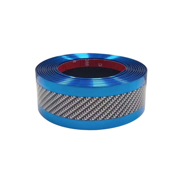 EGNMCR Car Sticker Carbon Fiber Rubber DIY Door Sill Protector Guard Strip 3x100cm the crash