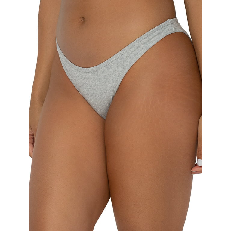 Smart & Sexy Women's Comfort Cotton Rib High-Leg Bikini Panty, 2-Pack Style- SA1414 