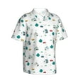 thumbnail image 2 of Uemuo Cartoon House Car Printed Regular Fit Short Sleeve Casual Hawaiian Shirt for Men,Aloha shirt,Tropical shirt,Floral print shirt,Vacation Beach shirt-Large, 2 of 9