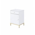 thumbnail image 6 of 16" X 20" X 30" White High Gloss Gold Metal Wood Cabinet, 6 of 6