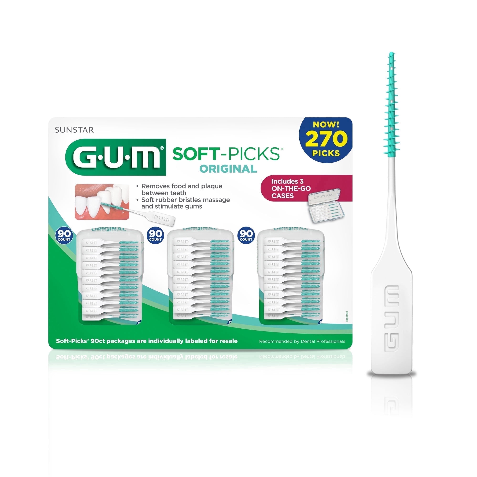 GUM Soft-Picks Original, Dentist Recommended Dental Picks, 270 Count