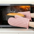 thumbnail image 3 of Unique Bargains Pot Holders Set Heat Resistant Oven Mitts Pink 9.8x6.7inch, 3 of 7