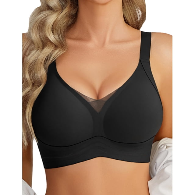 Bra Avidlove Push Up Seamless Wireless gris oscuro para mujer