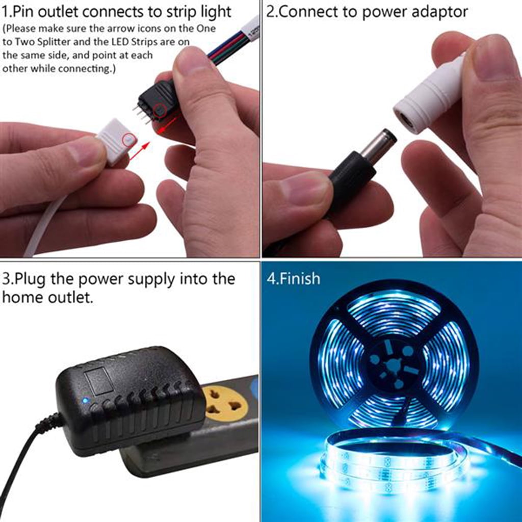 LED Strip Lights, Smart WiFi Waterproof LED Rope Lights, 20 Colors Changing Tape Light with 12V Power Supply for Room, Bedroom, TV, Kitchen, Desk