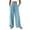 Light Blue, variant on Ynynloco Womens Pants Elastic High Waist Lightweight Palazzo Pants for Women Casual Drawstring Lounge Wide Leg Pants Woman with Pockets