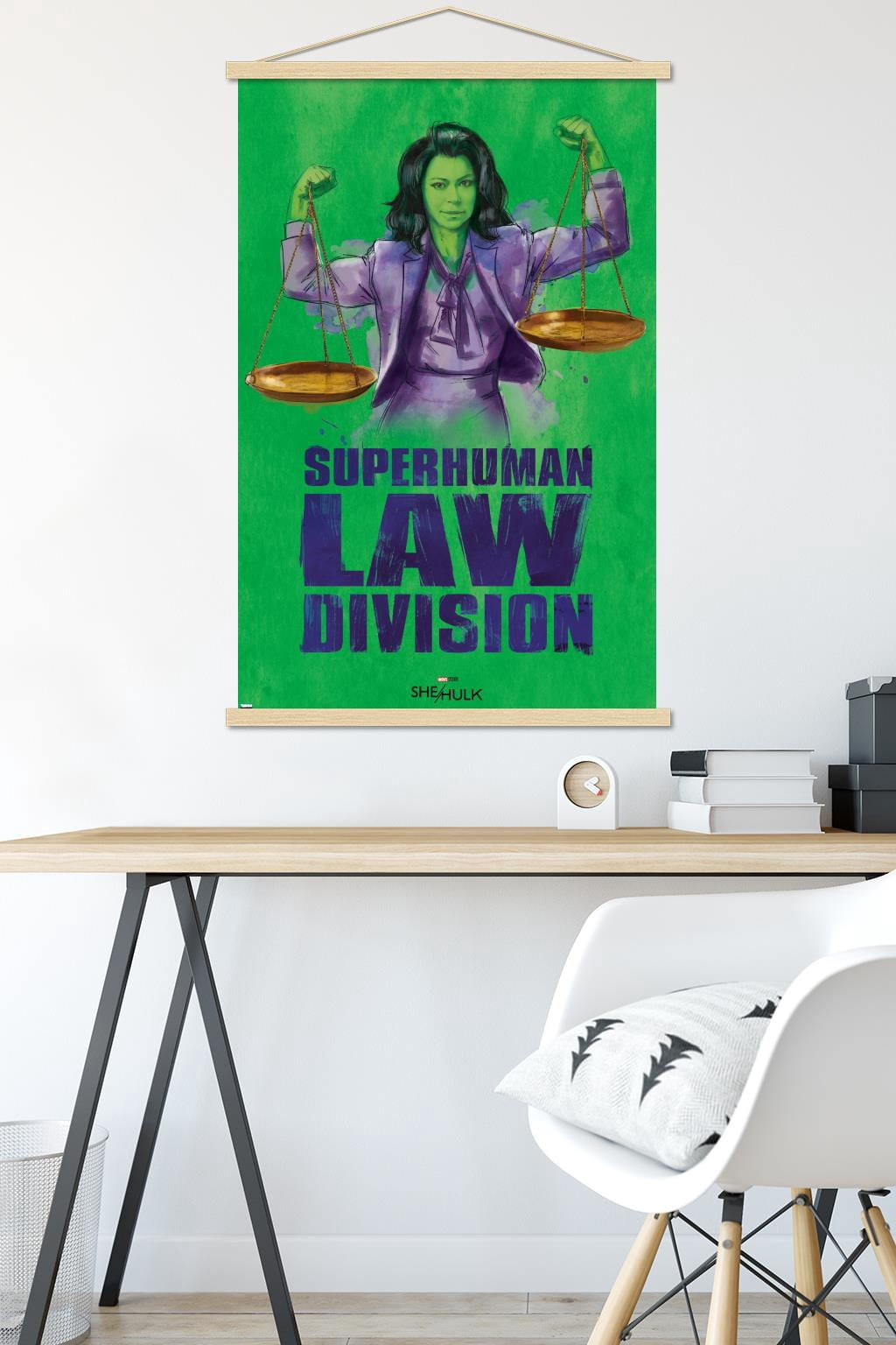 Marvel She-Hulk - Super-Human Law Division Wall Poster with Magnetic Frame, 22.375" x 34"