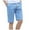Light Blue, variant on Ediodpoh Men's Linen Shorts Casual Elastic Waist Drawstring Summer Beach Shorts Classic Fit Men's Pants White XXL