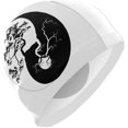 thumbnail image 1 of FYBTO Swimming Cap Black and White Yin Yang Tree Adult FYBTO Polyester, 1 of 4