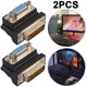 thumbnail image 1 of DQrwqpou 2 uds DVI-I 24 + 5 a VGA 15 pines 90 ° Adaptador convertidor ángulo recto HD, 1 of 5