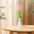 thumbnail image 6 of CASAFUN Fake Plants Faux Tulip Silk Flowers for Outdoors Pink Single Head Flower Mini Wedding Decor Home Decor for Home Bedroom Bathroom Wedding Decor Office Decor Desk Decor Home Decor 10pcs, 6 of 6