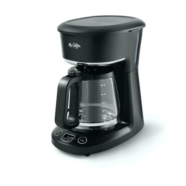 Mr. Coffee Cafetera de Goteo Negra Programable de 12 Tazas