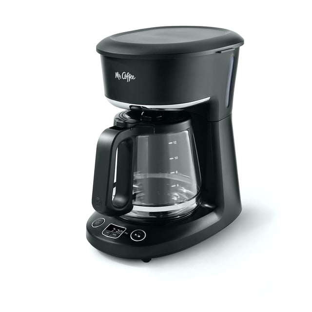 Mr. Coffee Cafetera de Goteo Negra Programable de 12 Tazas