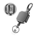 thumbnail image 6 of Heavy Duty Metal Retractable Carabiner Keychain Belt Badge Reels Clip 28.3Inch Reinforced Steel Wire Cord, 6 of 6