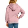 thumbnail image 3 of Kids Pullover Hoodie Long Sleeve Sweatshirt with Adjustable Drawstring Hood and Front Kangaroo Pocket for Boys Girls, 3 of 5
