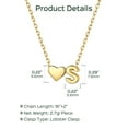 thumbnail image 6 of ChicSilver Heart Initial Letter A-Z Pendants Necklaces for Wife Girlfriend Her 14K Gold Plated Women's Dainty Necklace Ideal for Daily Wear Birthday Gift, 6 of 8