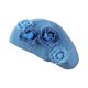 thumbnail image 3 of Boina para mujer, estilo vintage, de 56-58 cm, ideal para viajes, citas y vacaciones. Azul claro, 3 of 9