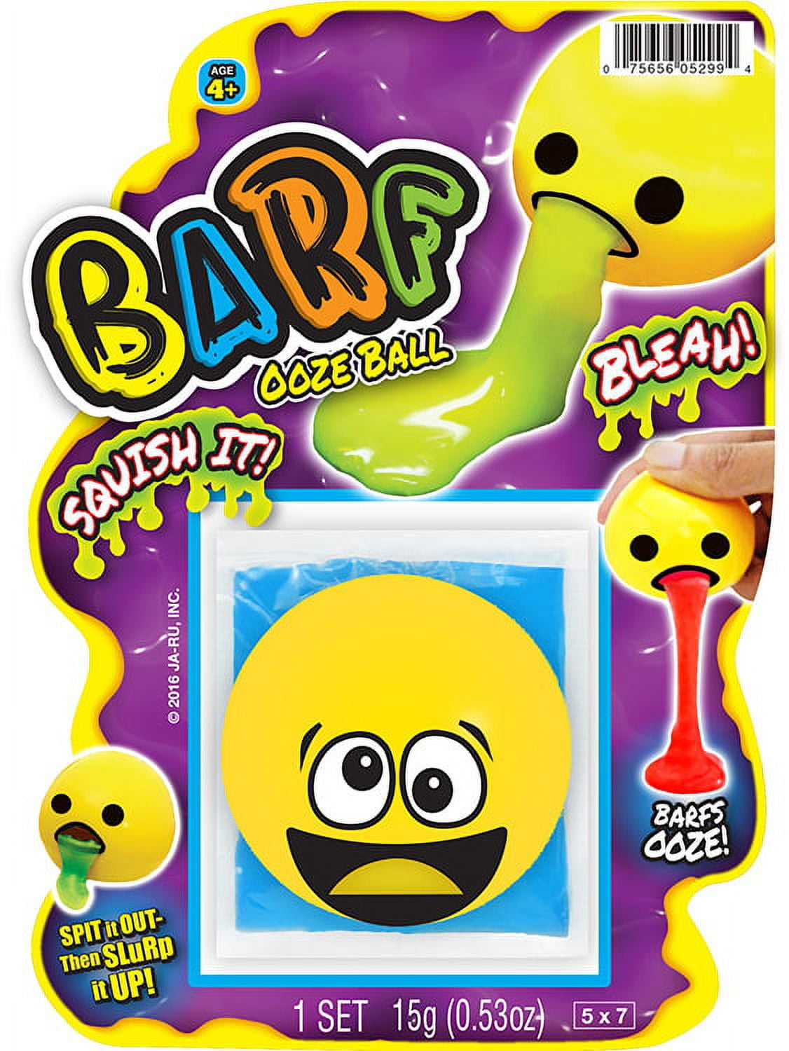 (4 pack) Ja-Ru Barf Slime Ball Novelty Toy, All Ages, TPR