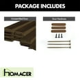 thumbnail image 6 of Homacer 5-in-1 Design 26'' W x 84'' H x 1-3/8'' D Solid Wood Barn Door, Finished and Unassembled, with Pre-drilled Holes for Easy Assemble and Pre-routed Groove, Interior Only (Ebony), 6 of 7