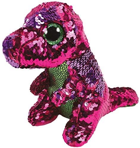 Reversible Sequin LIMITED EDITION TY FLIPPABLES 15cm STOMPY DINOSAUR New 