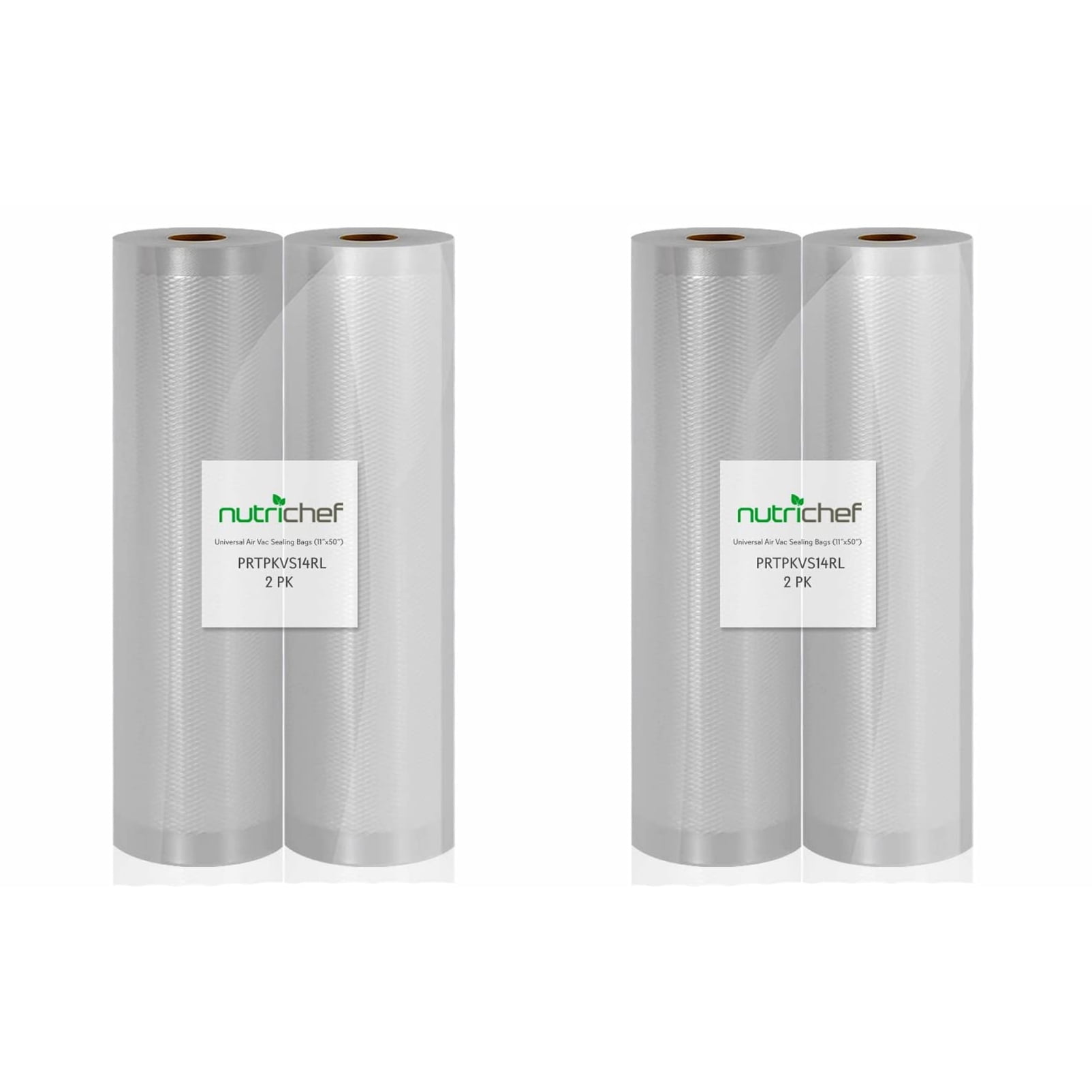 NutriChef Premium Vacuum Commercial Grade Food Storage Sealer Rolls (4