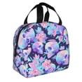 thumbnail image 2 of Honeii pinkk flower crystal Skull Print Lunch Bag Women, Lunch Box Lunch Bag for Women Adult Men, Small Leakproof Cute Lunch Tote Large Capacity Reusable, 2 of 8