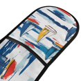 thumbnail image 4 of Yayeee Double Oven Mitt Kitchen Heat Resistant Baking 35" x7" Quilted Glove, Dark Blue Hand Drawn Sailboats, 4 of 6