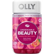 OLLY Undeniable Beauty Gummies with Biotin and Vitamins C & E, 120 Count