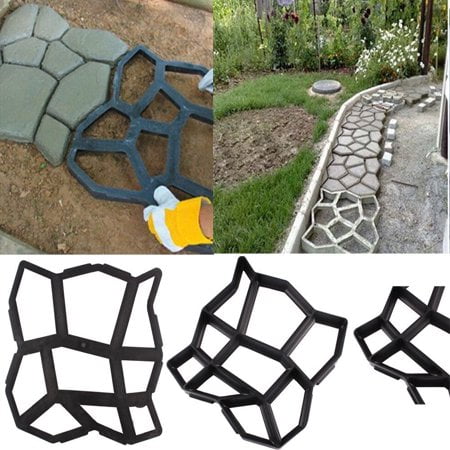 Cleaning Stone Patio Pavers Hilitand Paving Mold,Paving Mold,Driveway Pathmate Stone Mold Paving Concrete Stepping Stone Mould Pavement Paver ()