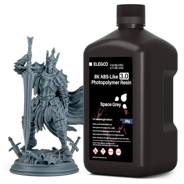 Resina ELEGOO mejorada 8K tipo ABS 3.0 2000 g para impresoras 3D
