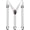 White, variant on 1.5 In Y Belt Loop Suspenders for Unisex Under Clothing with 3 Hooks.