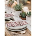 thumbnail image 6 of Hokiten Kitchen Dinner Napkins Set of 8 Farmhouse Red Cloth Napkins Reusable Washable Table Napkins for Weddings Cocktail Parties Holiday Table Decor 20x20 Inch, 6 of 8