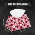thumbnail image 6 of Goofa Rose Pattern Triangle Square Tissue Box Cover, Modern PVC Leathe Facial Paper Holder,Decorative Holder/Organizer for Bathroom Vanity Countertop, 6 of 9
