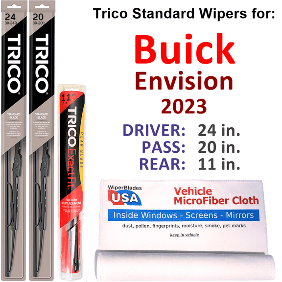 2023 Buick Envision Wiper Blades (Set of 3) w/Rear Wiper