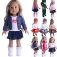 thumbnail image 4 of Doll Outfit Dress Clothes Accessories For 18 inch American Girl Our Generation My Life Doll Handmade DIY Kids Girl Toys, 4 of 6