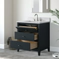 thumbnail image 4 of Vanity Art 30" Bathroom Vanity with Sink and Engineered Marble Top, Freestanding Storage Cabinet with 2 Drawers and 1 Flip Down Tray, 4 of 9