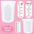 thumbnail image 2 of Juego de 6 Vasos Medidores de Silicona: 2 Vasos de Silicona Reutilizables de 250 Ml, 4 Vasos Medidores Antiadherentes, Vasos Mezcladores de Epoxi, 2 of 5
