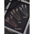 thumbnail image 5 of Bridal Cristal Strass Épingles à Cheveux Simples Mariage Soirée Accessoires de Cheveux pour les Femmes Pack de 3 (Argent), 5 of 5