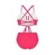 thumbnail image 4 of Conjunto de bikini tankini de color liso para mujer con parte superior y braguita de corte alto. Traje de baño de dos piezas para mujer. Trajes de baño tankini para mujer. Trajes de baño de 2 piezas p, 4 of 9